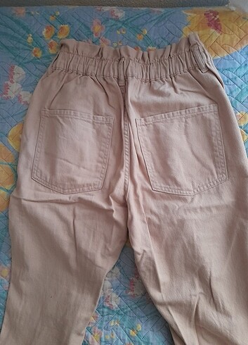 34 Beden krem rengi baggy jean
