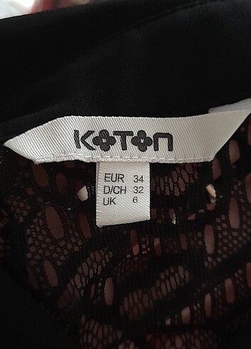 Koton siyah dantel detaylı kolsuz bluz