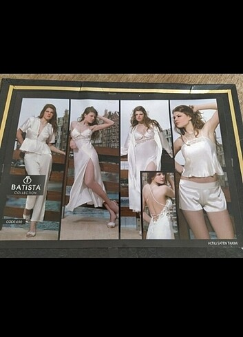 Set saten gecelik takımı 