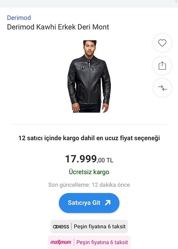 Siyah Deri Biker Ceket derimod hakiki deri - Görsel 4