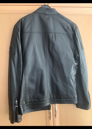 Siyah Deri Biker Ceket derimod hakiki deri - Görsel 2