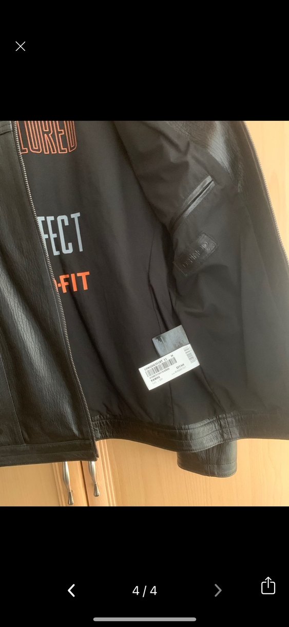 Siyah Deri Biker Ceket derimod hakiki deri - Görsel 3