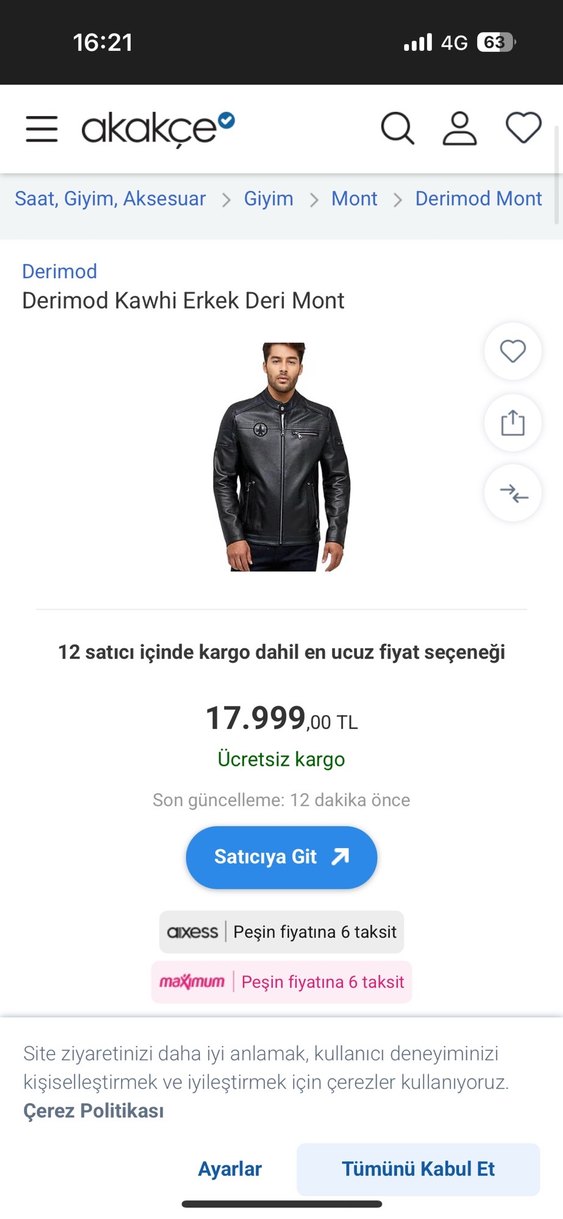 Siyah Deri Biker Ceket derimod hakiki deri - Görsel 4