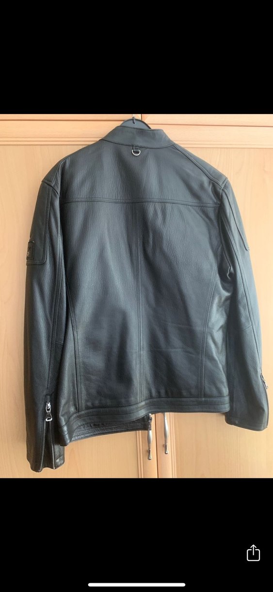 Siyah Deri Biker Ceket derimod hakiki deri - Görsel 2