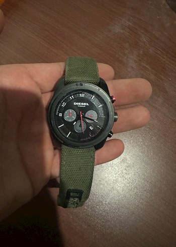Yeşil Kumaş Kayışlı Diesel Erkek Kol Saati - Görsel 4