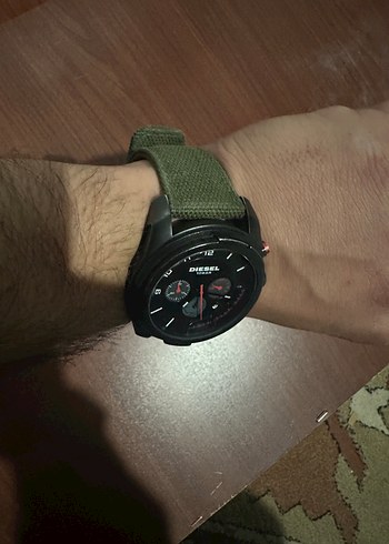 Yeşil Kumaş Kayışlı Diesel Erkek Kol Saati - Görsel 3