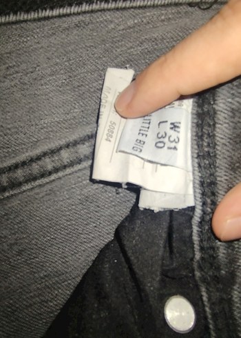 31 Beden Gri Regular Fit Denim Erkek Pantolon