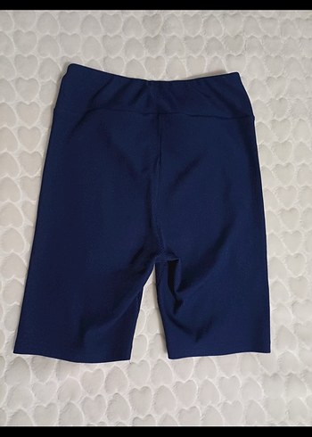 Lacivert Fitilli Şort Tayt - Görsel 3