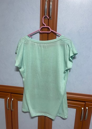 Yeşil Baskılı, Kısa Kollu Tişört - Görsel 3