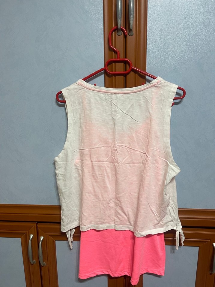 Kız Çocuk Pembe Pamuklu Baskılı Takım - Görsel 2