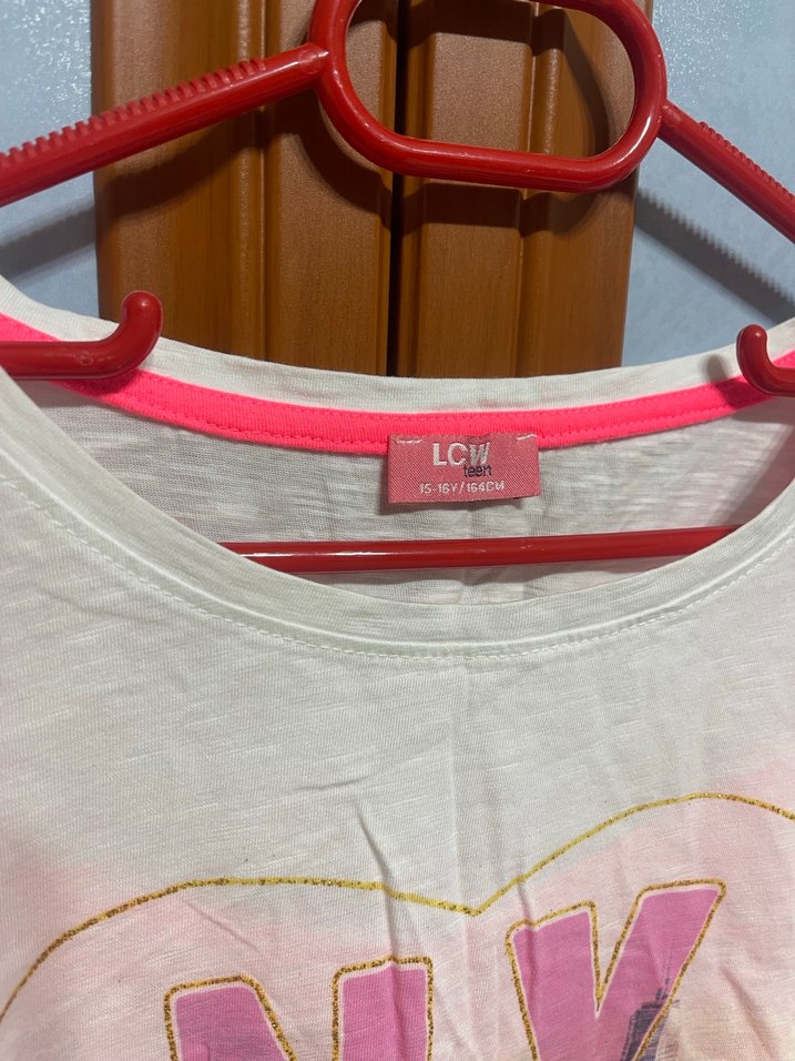 Kız Çocuk Pembe Pamuklu Baskılı Takım - Görsel 3