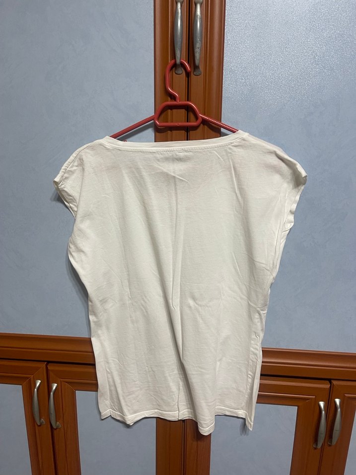 Beyaz Baskılı Hamile Tişörtü - Görsel 3