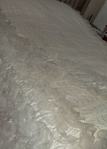 Beyaz Düz Yatak Örtüsü - Görsel 7