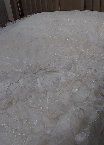 Beyaz Düz Yatak Örtüsü - Görsel 2