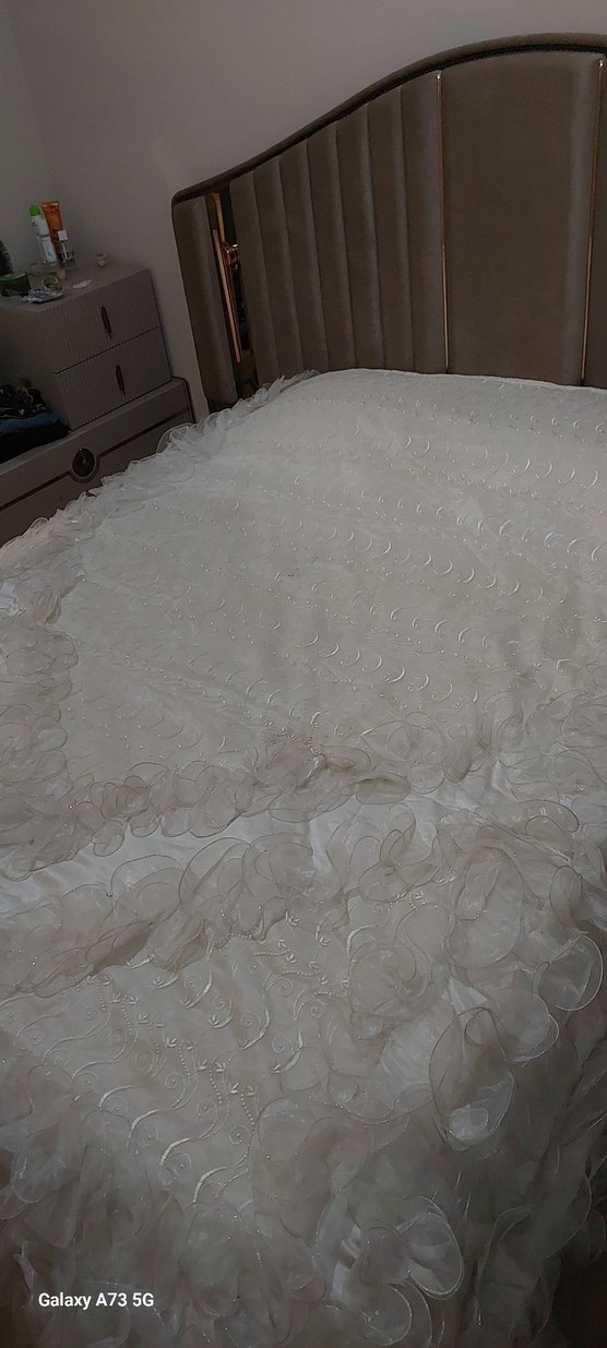 Beyaz Düz Yatak Örtüsü - Görsel 4