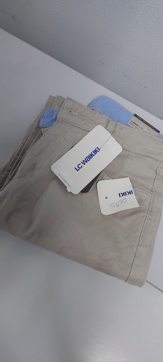 krem rengi Erkek okul Rahat Pantolon - Görsel 2