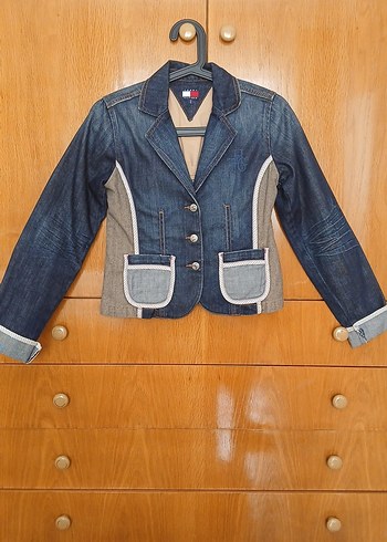 Tommy Hilfiger Koyu Mavi Denim Ceket