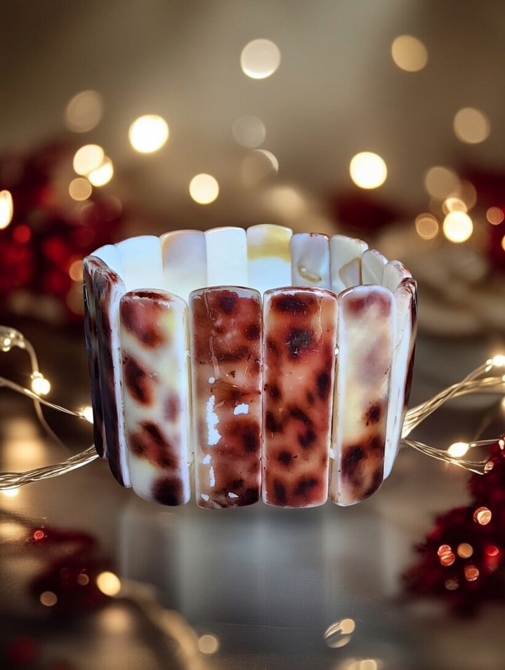 Leopar Baskılı Sedef Doğal Taş Rolex - Görsel 2