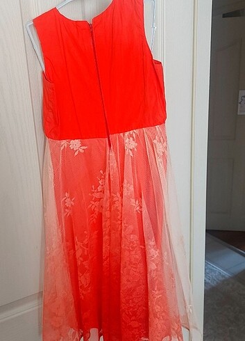 6 Yaş Beden Hand made! Kırmızı kız çocuk elbise 5-6 yaş