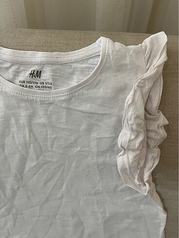 H&M Kız çocuğu beyaz tshirt