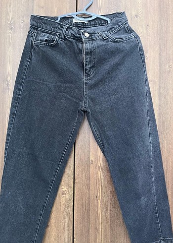 Gri Kadın Denim Normal Kesim Jean