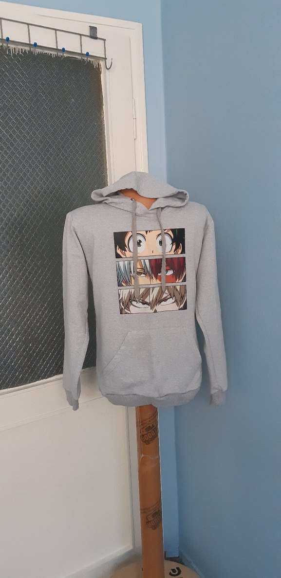 Gri Baskı Sweatshirt Kapüşonlu 11 .12 yaşa - Görsel 4