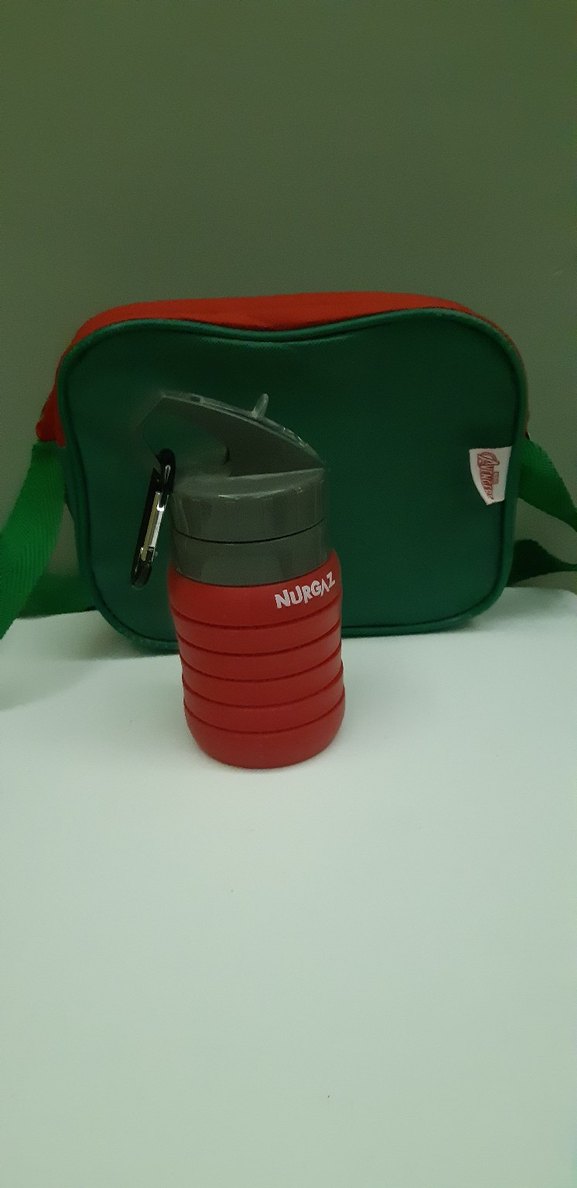 Nurgaz Katlanabilir Kırmızı Termos Matara - Görsel 2