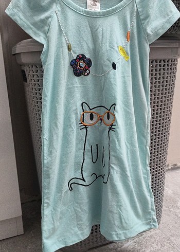 kız çocuk Kedi Elbisesi - Görsel 2