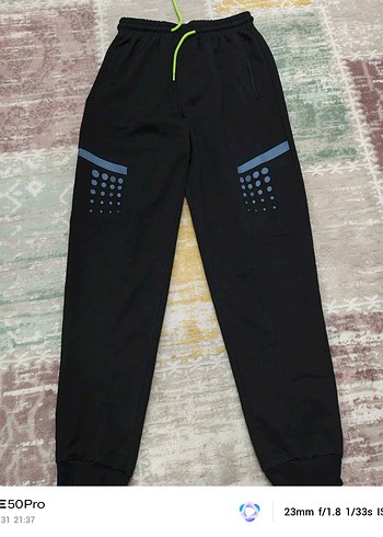 Siyah Rahat Kesim Erkek Outdoor Eşofman - Görsel 2