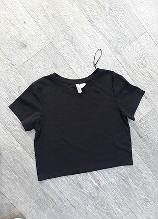 h&m mini siyah t shirt
