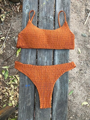 Sheinside Kiremit rengi bikini takımı