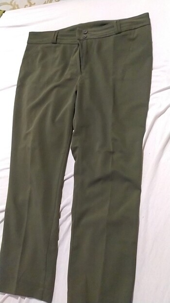 yeşil kumaş pantolon 