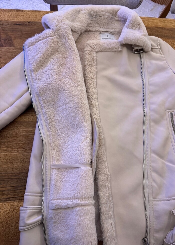 Stradivarius deri ceket - Görsel 3