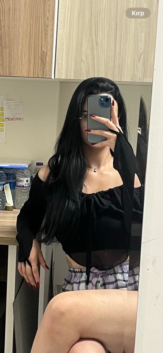 V Yaka Siyah Gotik Mini Bluz - Görsel 2