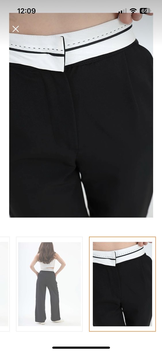 Siyah Palazzo Kadın Pantolon - Görsel 2