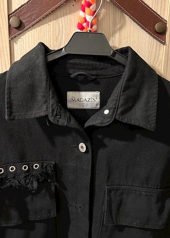 Düğmeli Siyah Midi Kadın Ceket - Görsel 8