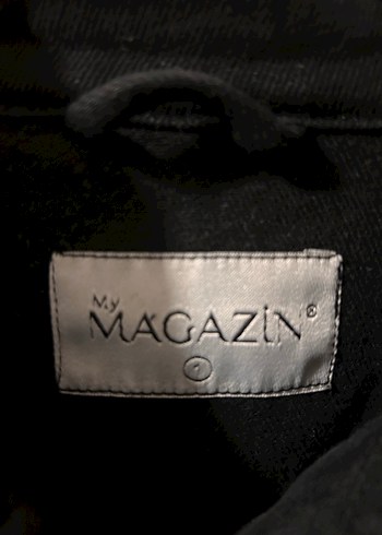 Düğmeli Siyah Midi Kadın Ceket - Görsel 3