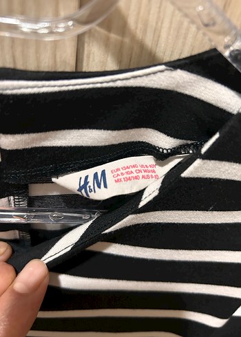 Fermuarlı Siyah Çizgili elbise - Görsel 6