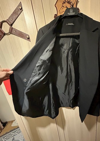 Düğmeli Siyah Kadın Blazer Ceket - Görsel 7