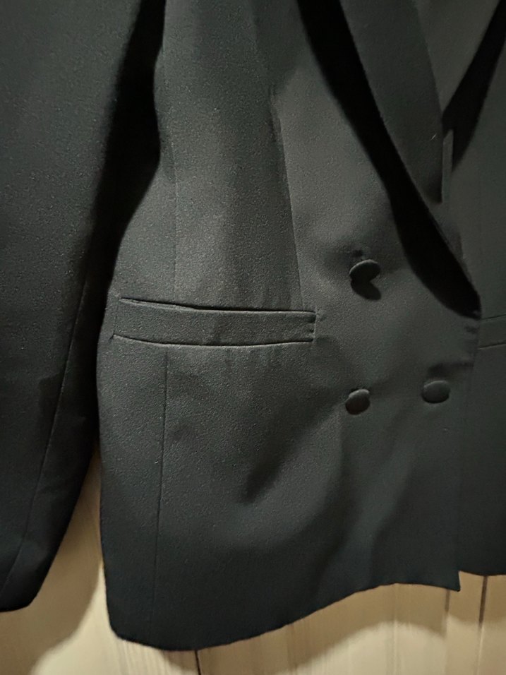 Düğmeli Siyah Kadın Blazer Ceket - Görsel 5