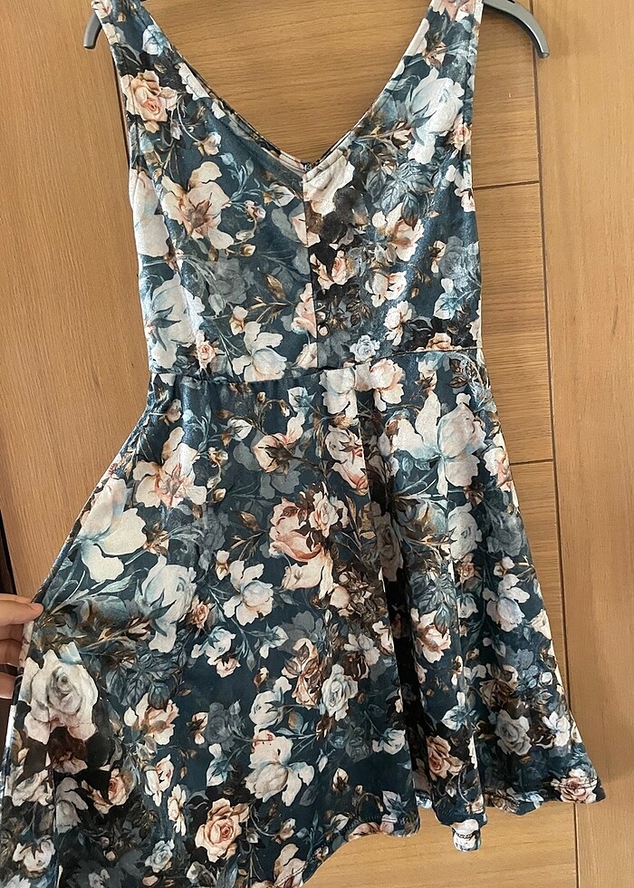 Kadın çiçekli mini elbise - Görsel 3