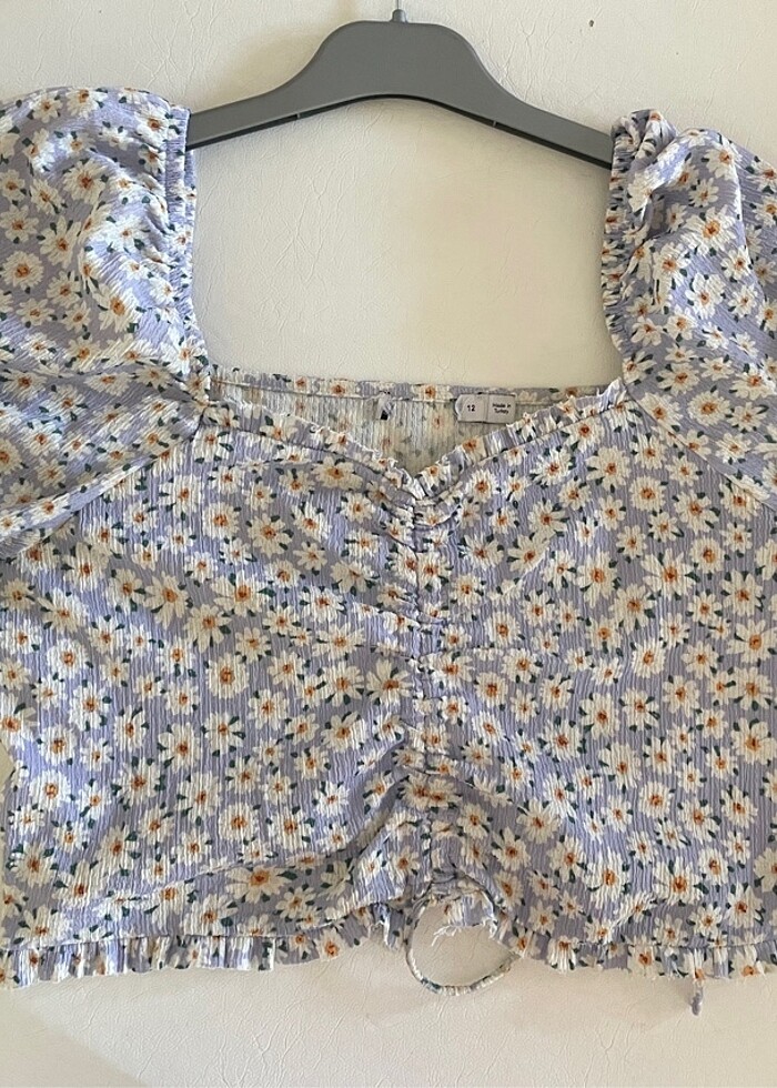 Kadın çiçekli bluz - Görsel 3