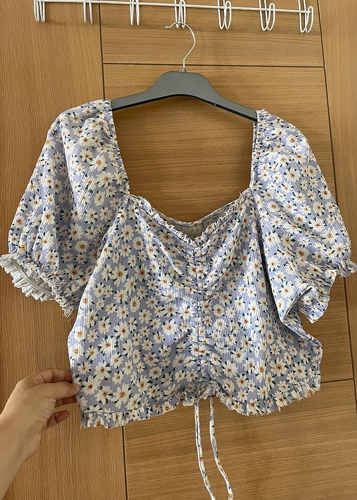 Kadın çiçekli bluz - Görsel 2