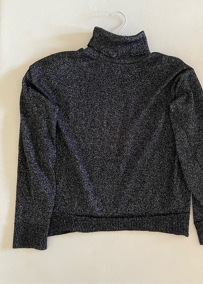 Kadın parıltılı balıkçı yaka kazak - Görsel 2