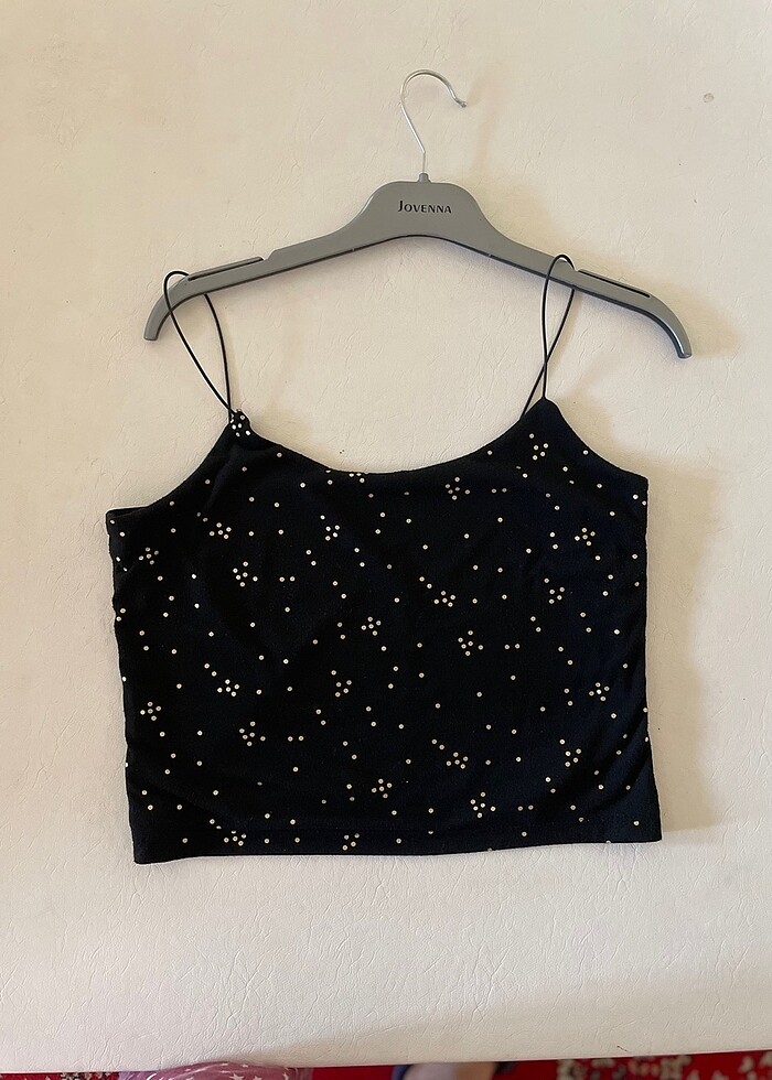 Kadın askılı crop bluz - Görsel 2