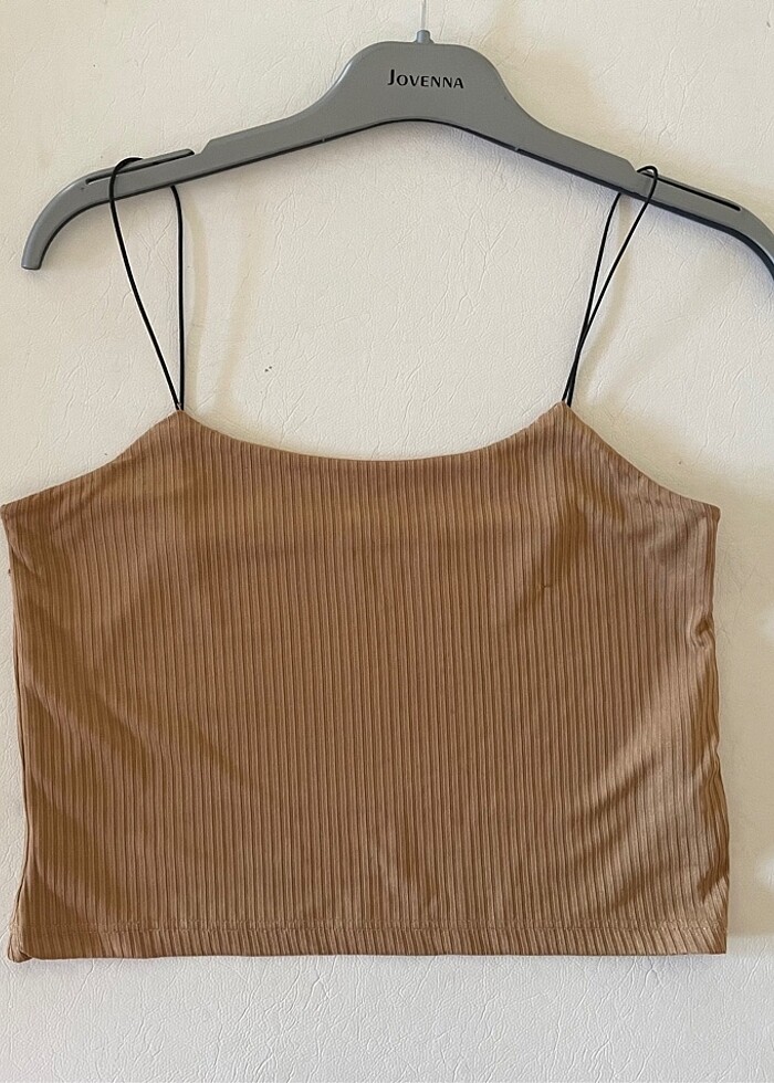 Kadın askılı crop bluz - Görsel 2