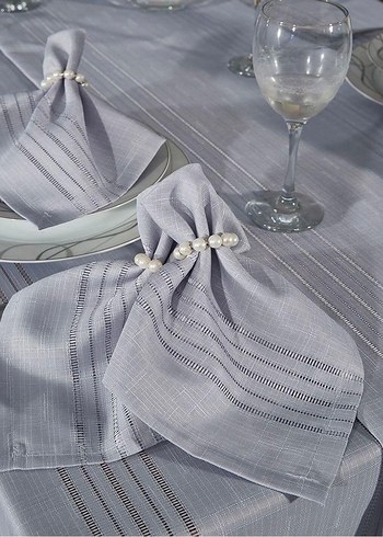 Gri Sofra Takımı Dikdörtgen - Görsel 3