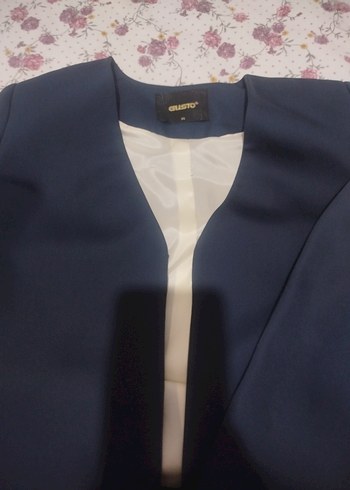 Kadın Lacivert Uzun Kollu Kumaş Takım - Görsel 2