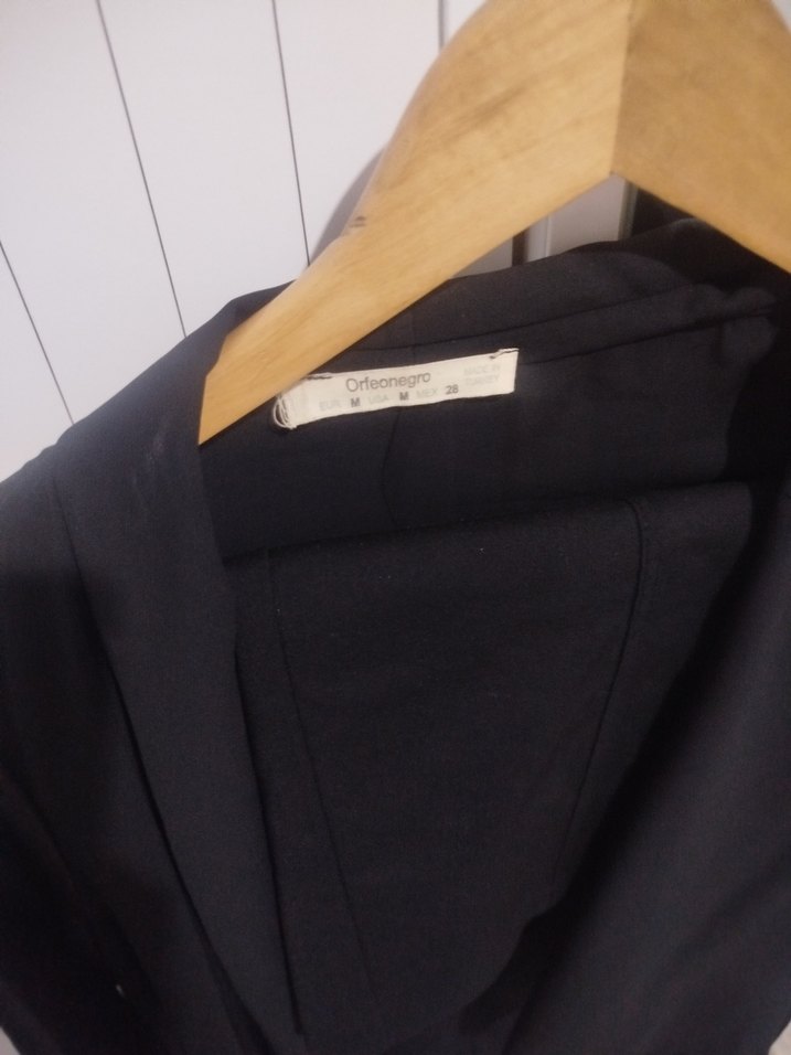 Deri Siyah Kemerli Kadın Ceket - Görsel 2