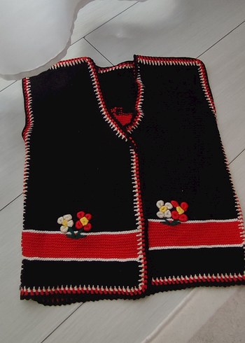 Nakışlı Renkli Ev Desenli yelek - Görsel 2